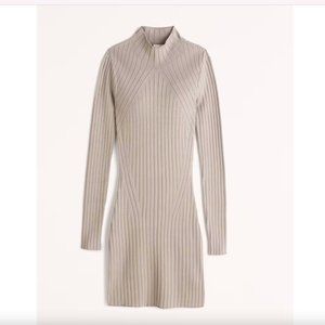 NWT - Abercrombie Long-Sleeve Mockneck Mini Sweater Dress